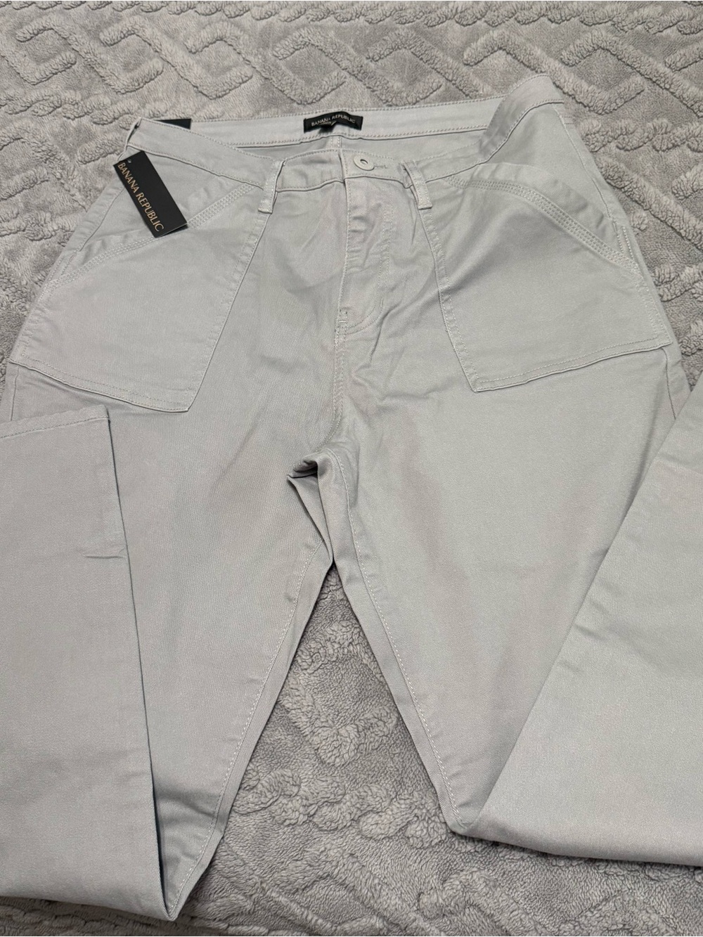 Banana Republic Light Gray Cargo-Style Pants